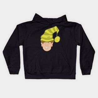 Christmas Elf Face & Hat Kids Hoodie